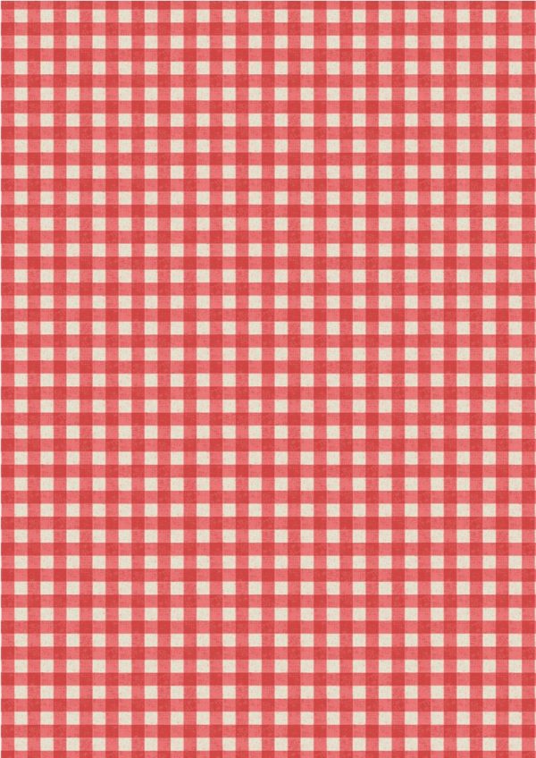 Lewis & Irene Farmers Market Rustic Red Gingham Fabric