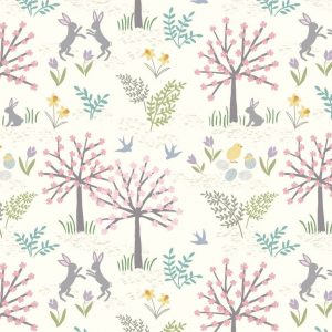 Lewis & Irene Fabrics Salisbury Spring White