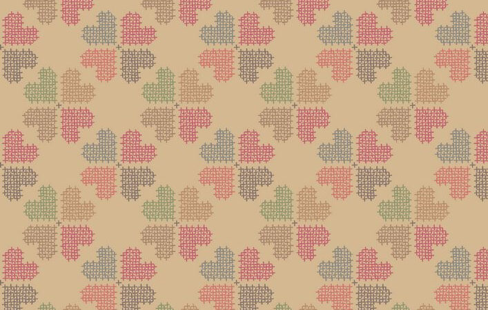 Lewis & Irene Threaded with Love Stitch Heart Gold