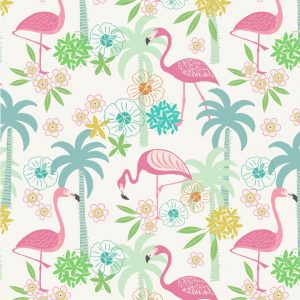 Lewis & Irene Fabrics Tropicana On White