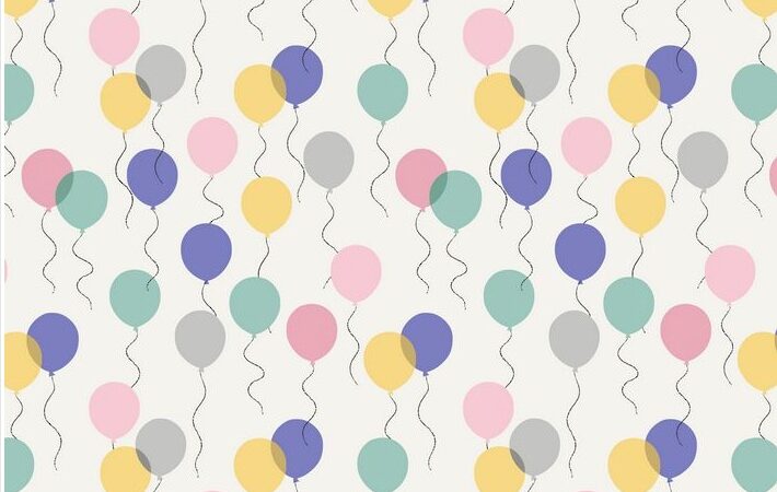 Lewis & Irene April Showers Balloons on Cream