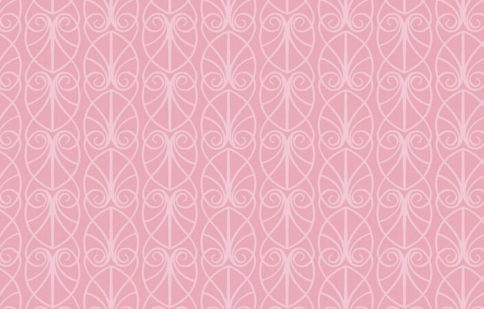 Lewis & Irene April Showers Parisian Fretwork on Pink