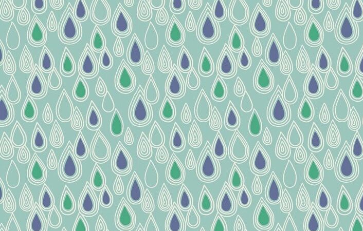 Lewis & Irene April Showers Raindrops on Aqua