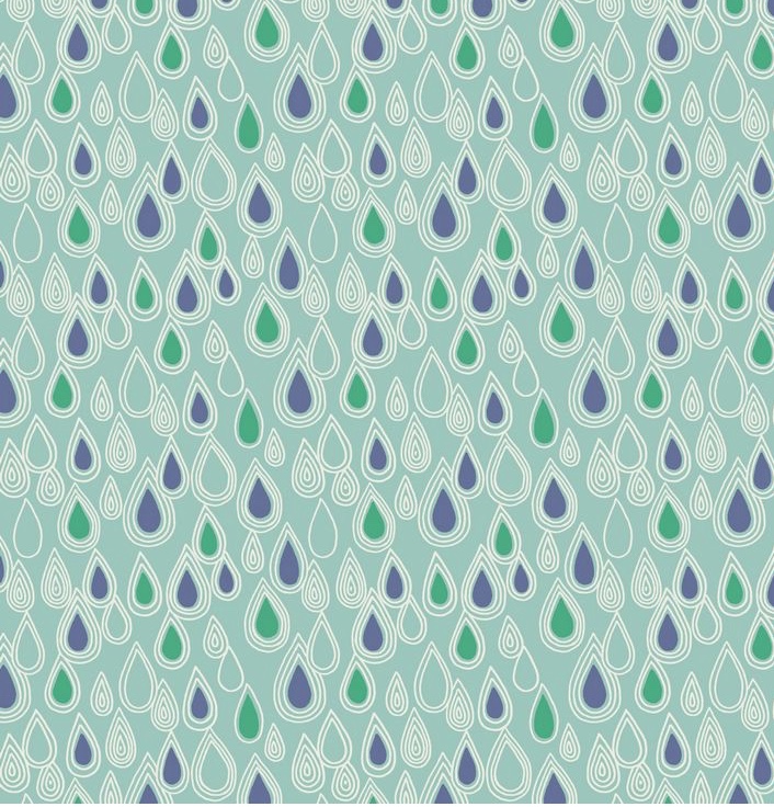 Lewis & Irene April Showers Raindrops on Aqua · Suki LTS