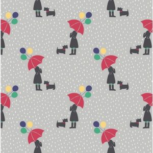 Lewis & Irene Fabrics April Showers on Grey