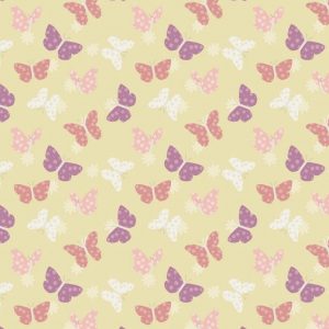 Lewis & Irene Fabrics Bunny Garden Butterflies
