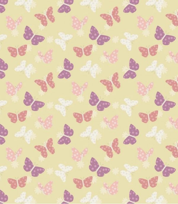 Lewis & Irene Fabrics Bunny Garden Butterflies