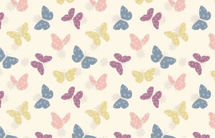 Lewis & Irene Bunny Garden White Butterflies