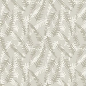 Lewis & Irene Fabrics Bluebell Wood Fern in Cream