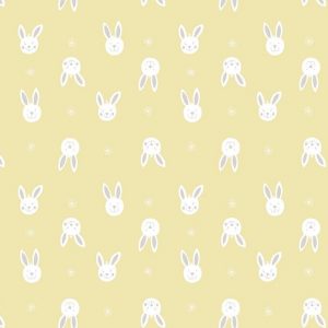 Lewis & Irene Fabrics Bunny Garden Leo Bunny on Sunshine
