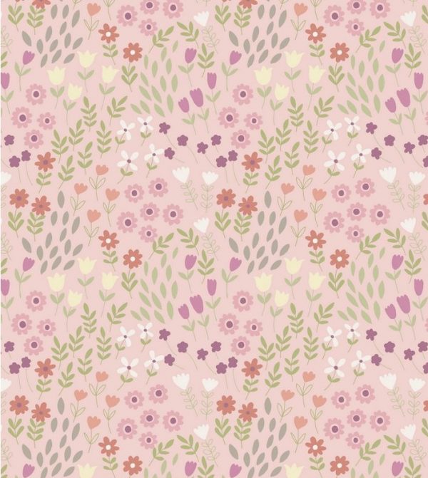 Lewis & Irene Fabrics Bunny Garden Pink Floral