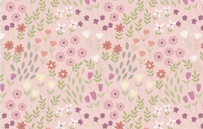 Lewis & Irene Bunny Garden Pink Floral
