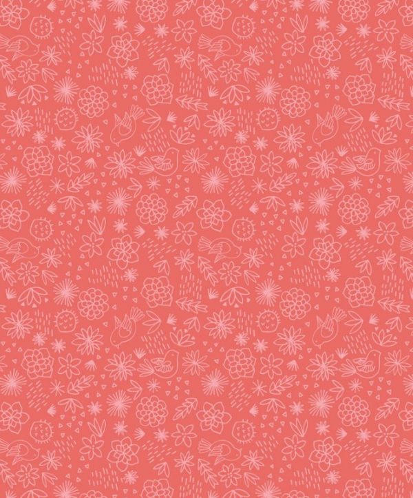 Lewis & Irene Fabrics Paracas Red Succulent