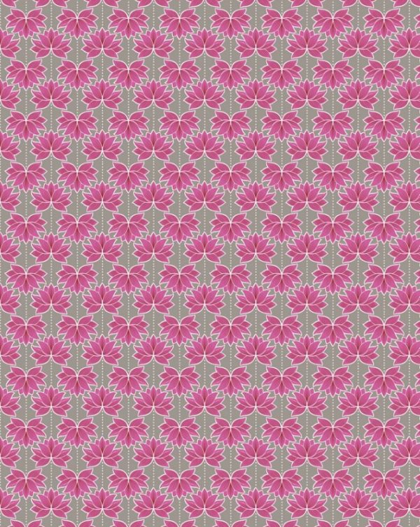 Lewis & Irene Fabrics Minshan Pink Lotus Flower