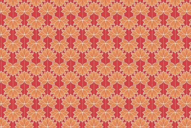 Lewis & Irene Minshan Orange Lotus Flower