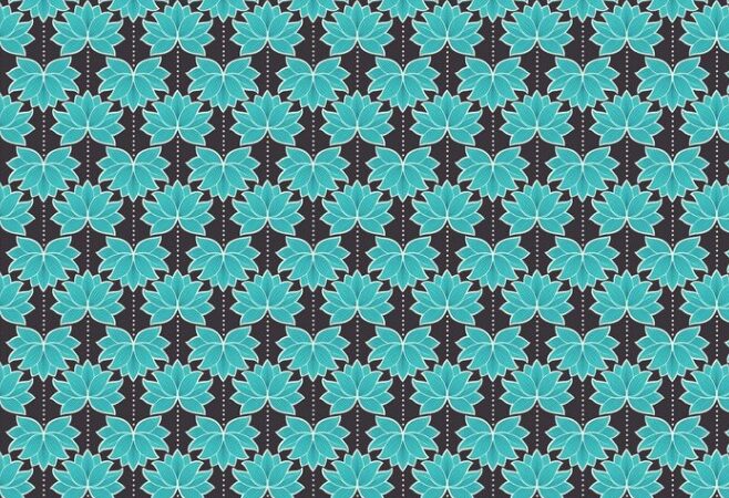 Lewis & Irene Minshan Turquoise Lotus Flower