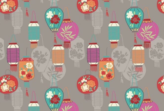 Lewis & Irene Minshan Lanterns on Light Grey