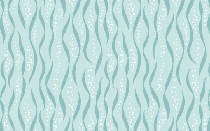 Lewis & Irene Tales of the Sea Seaweed on Light Blue