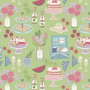 Lewis & Irene Fabrics Picnic in the Park Green