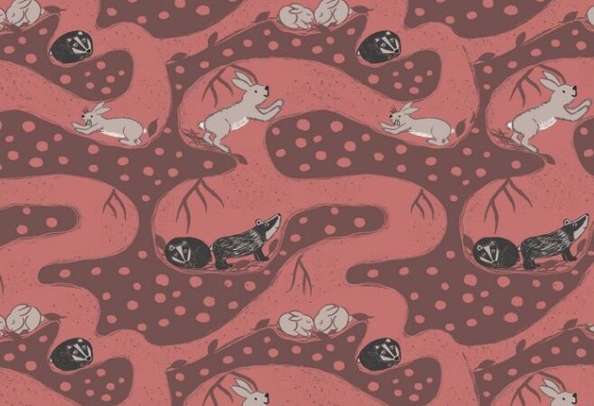 Lewis & Irene Enchanted Forest Bunny Tunnels Clay Red