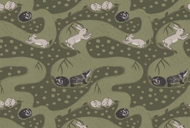 Lewis & Irene Enchanted Forest Bunny Tunnels Green