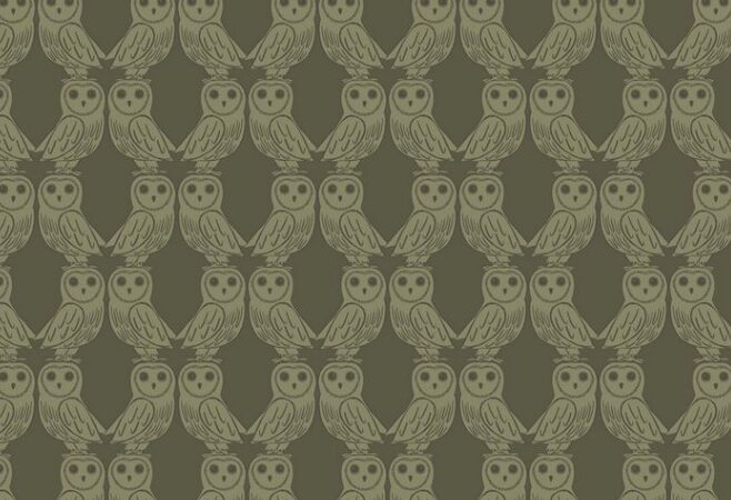 Lewis & Irene Enchanted Forest Owls Green