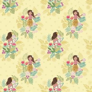 Lewis & Irene Fabrics Island Girl on Sunshine