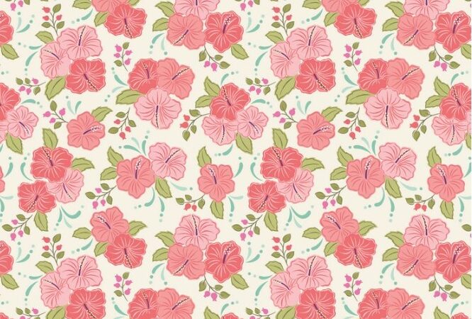 Lewis & Irene Island Girl Peach Hibiscus