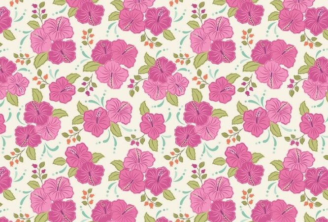 Lewis & Irene Island Girl Pink Hibiscus