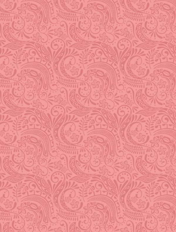 Lewis & Irene Fabrics Island Girl Peach Pink Polynesia