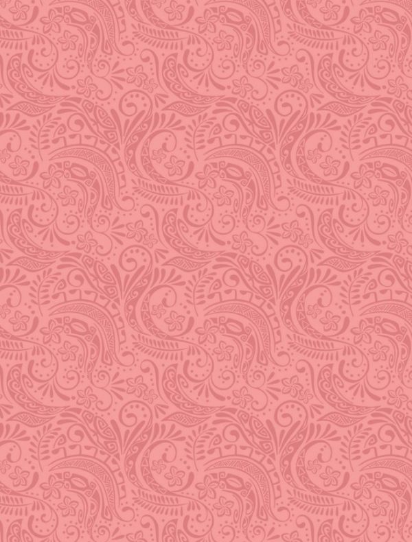 Lewis & Irene Fabrics Island Girl Peach Pink Polynesia