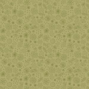 Lewis & Irene Fabrics Paracas Cactus Green Succulent