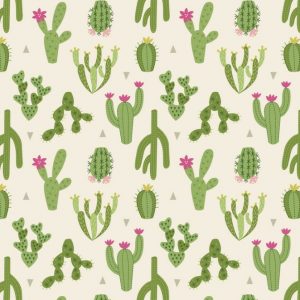 Lewis & Irene Fabrics Paracas Green Cactus