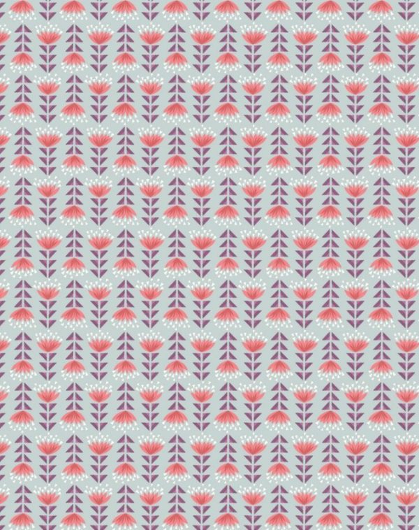 Lewis & Irene Fabrics Paracas Desert Flowers Red & Purple