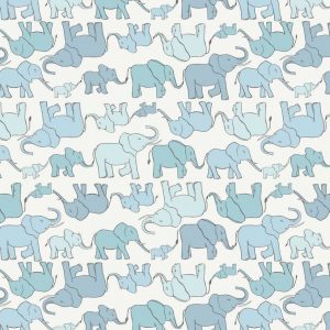 Welcome to the World Remnant by Lewis & Irene Elephants on Blue