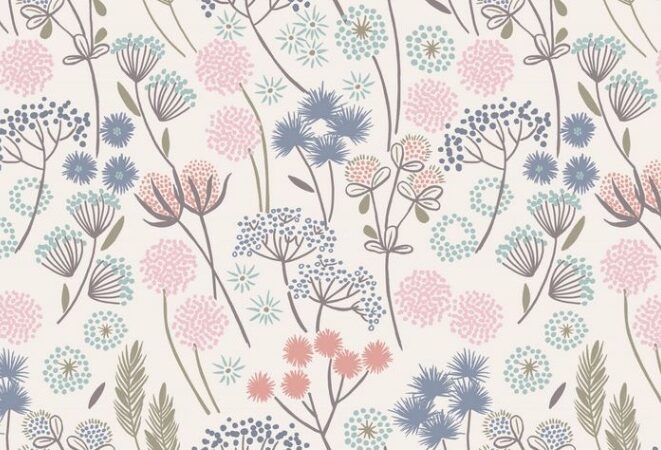 Lewis & Irene Make Another Wish Hedgerow Flowers on White