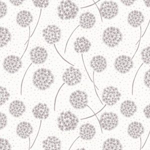 Lewis & Irene Fabrics Make Another Wish Dark Blush Dandelions