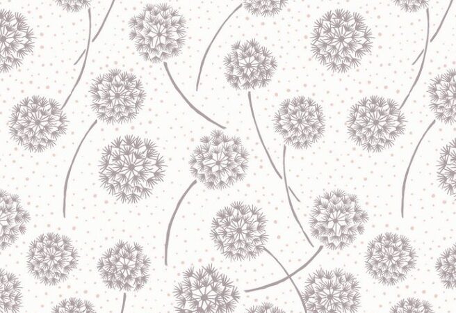 Lewis & Irene Make Another Wish Dark Blush Dandelions