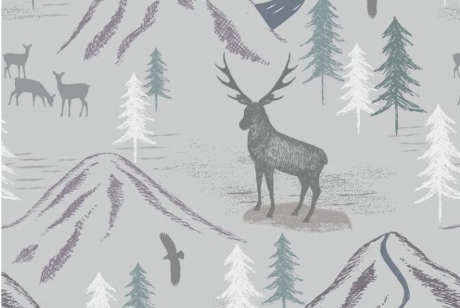 Lewis & Irene The Glen Royal Stag on Light Grey