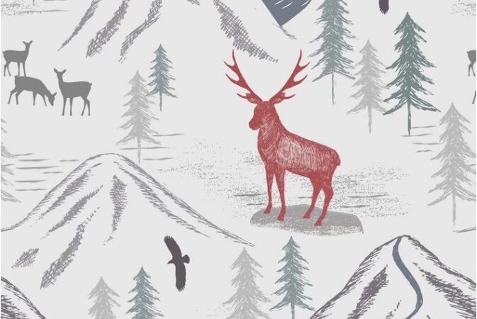 Lewis & Irene The Glen Royal Stag on Snow