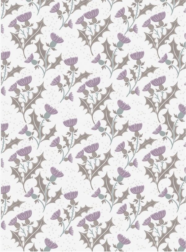 Lewis & Irene Fabrics The Glen Thistle on Snow