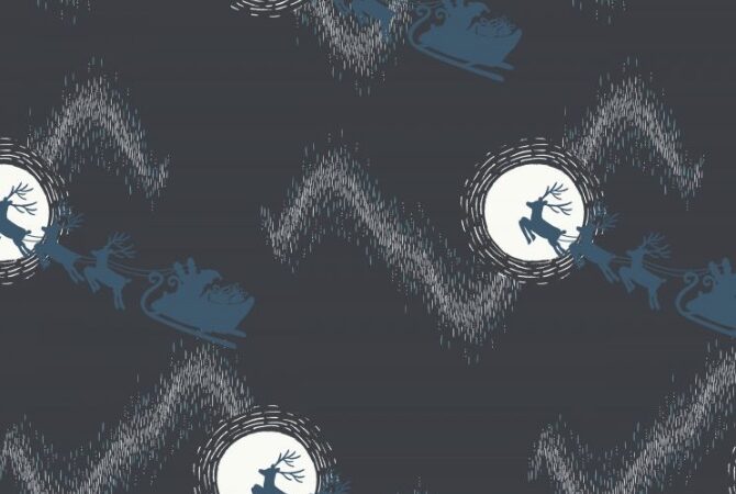 Lewis & Irene Northern Lights Santa’s Sleigh Midnight
