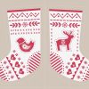 Lewis & Irene Nordic Christmas Stocking Panel - Image 2