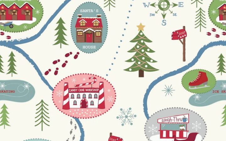 Lewis & Irene North Pole Map on Snow