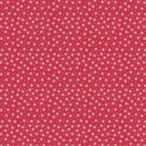 Lewis & Irene Fabrics When I Met Santa's Reindeer Red Snowflake