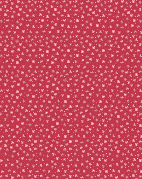Lewis & Irene Fabrics When I Met Santa's Reindeer Red Snowflake