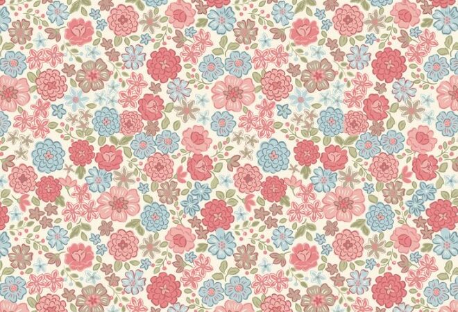 Lewis & Irene Flo’s Little Flowers Pink & Blue Blooms