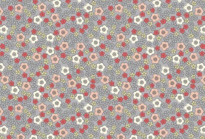 Lewis & Irene Flo’s Little Flowers Ditzy on Grey