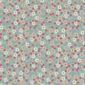 Lewis & Irene Fabrics Flo's Little Flowers Ditzy on Sage