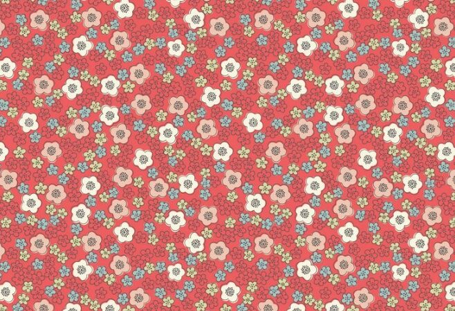 Lewis & Irene Flo’s Little Flowers Ditzy on Red